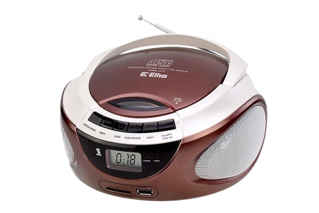 LILA Radioodtwarzacz CD MP3 USB SD model CD98USB czekoladowy