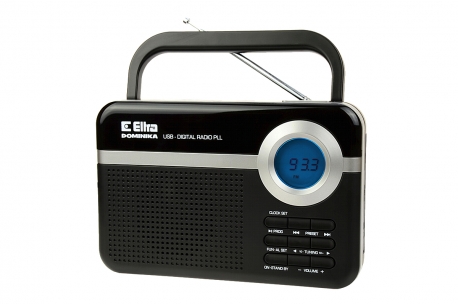 DOMINIKA Radio z cyfrowym strojeniem MP3 USB microSD model 471 czarny