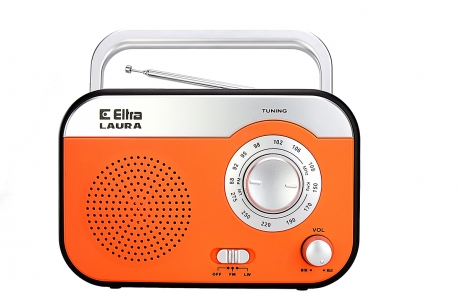 LAURA Odbiornik radiowy model 410 srebrno-pomarańczowy