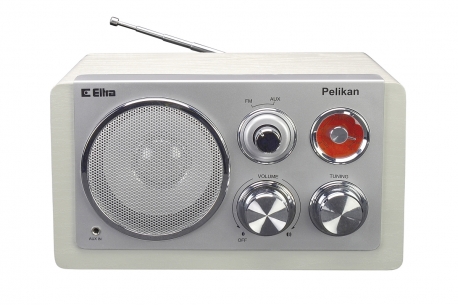 PELIKAN 2 Odbiornik radiowy w drewnianej obudowie model CAL18 obudowa biała