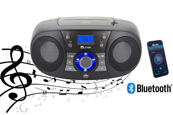 SABRINA RADIOODTWARZACZ BLUETOOTH MP3 USB CD FM PLL MODEL CD 60 BT CZARNY